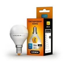 Електролампа Videx led g45е 5w e14 4100k 220v (292540) VL-G45e-05144