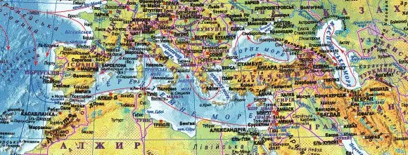 Карта світу - загальногеографічна М1 : 22 000 000, 160 х110 см, картон, лак — фото 2