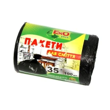 Пакети для сміття EkO plus 35л/100шт