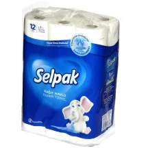 Рушники паперові SELPAK 12 штук в упаковці, 100% целюлоза, 218 х 131мм, білі 06.02.084