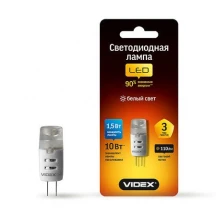 Електролампа Videx led g4 1.5w 4100k 220v VL-G4-150124