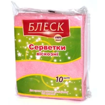 Серветки віскозні БЛИСК 10 штук в упаковці, 30 х 36 880227