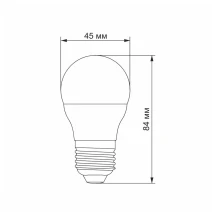 Cвітлодіодна лампа Videx led g45e 7w e27 4100k 220v VL-G45e-07274 — фото 3