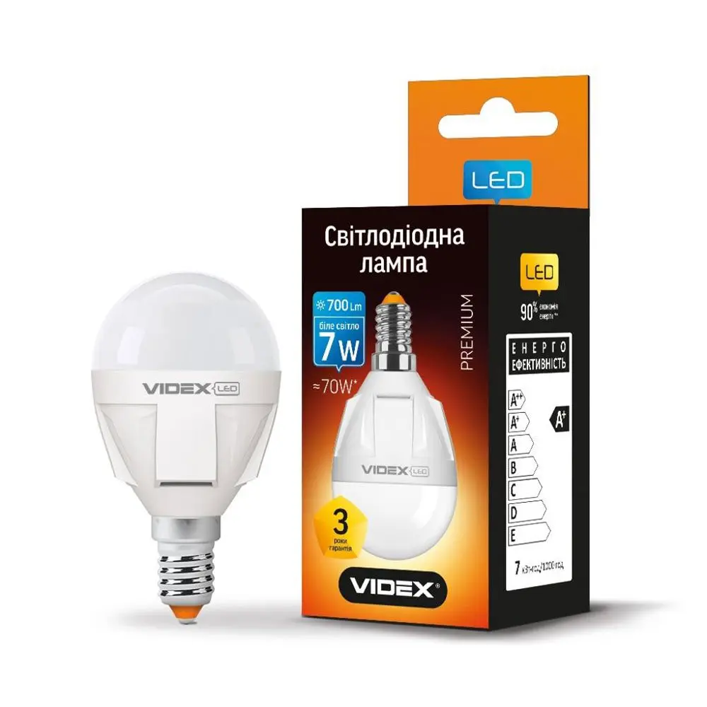 Светодиодная лампа Videx led g45 7w e14 4100k 220v VL-G45-07144 Светодиодная лампа Videx led g45 7w e14 4100k 220v VL-G45-07144 — фото 2