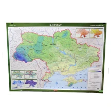 Карта України - клімат, М 1 : 1 000 000, 160 х 110 см, картон, стінна