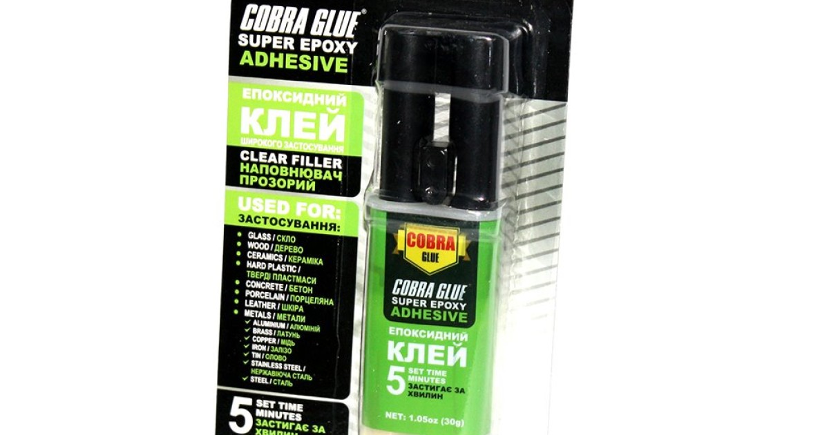 Клей эпоксидный двухкомпонентный Nowax Cobra 30г NX49409 | Купить