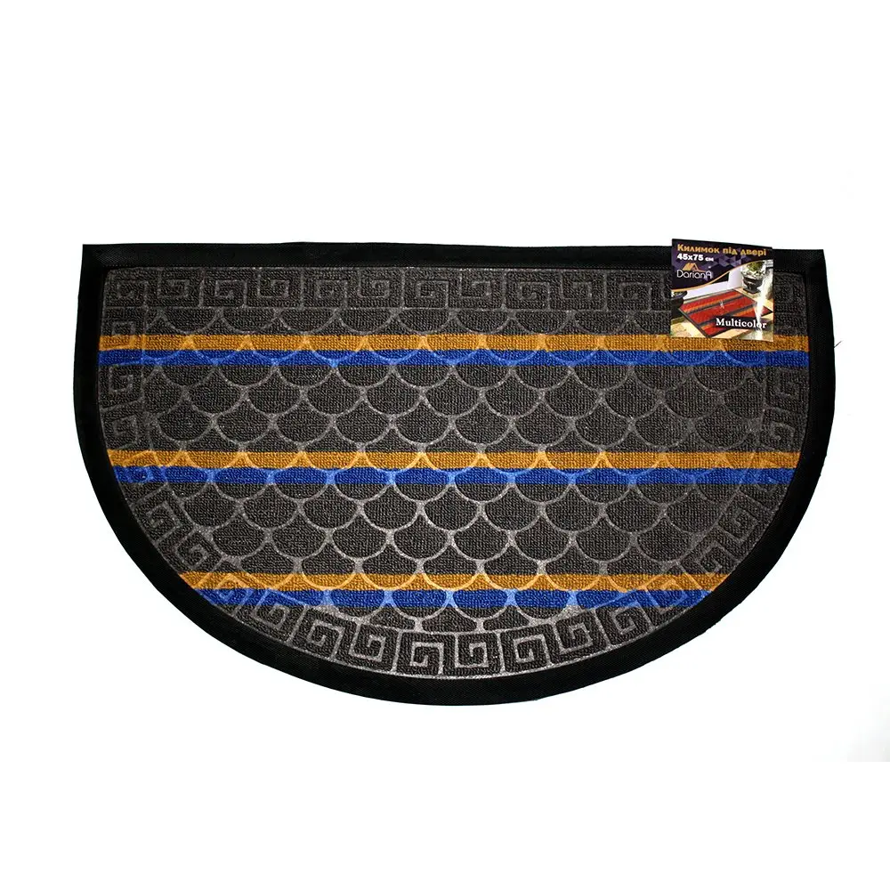 Килимок придверний ТМ Dariana Multicolor з кромкою і візерунком 45 х 75 см ( півколо) 1000006076,78 — фото 2