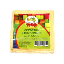 Серветка з мікрофібри Тріо для скла 1 штука в упаковці — фото 2
