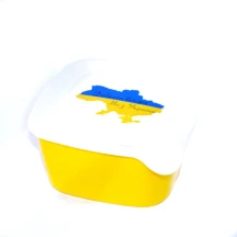 Контейнер "Фаворит" 1,3 л, квадратний, кольоровий з малюнком, поліпропілен, колір асорті БП-643 — фото 3