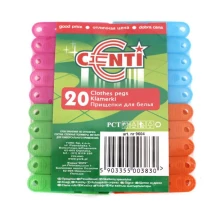 Прищіпки для білизни CENTI 20 штук в упаковці 9604/Z028