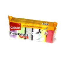 Губка для посуду Chisto, асорті 2+2+2  штук в упаковці GKR.222A