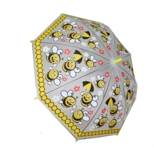 Парасоля дитяча, прозора, 50 см, матеріал PVC, напівавтомат, малюнок асорті 41400-41410-UN — фото 2