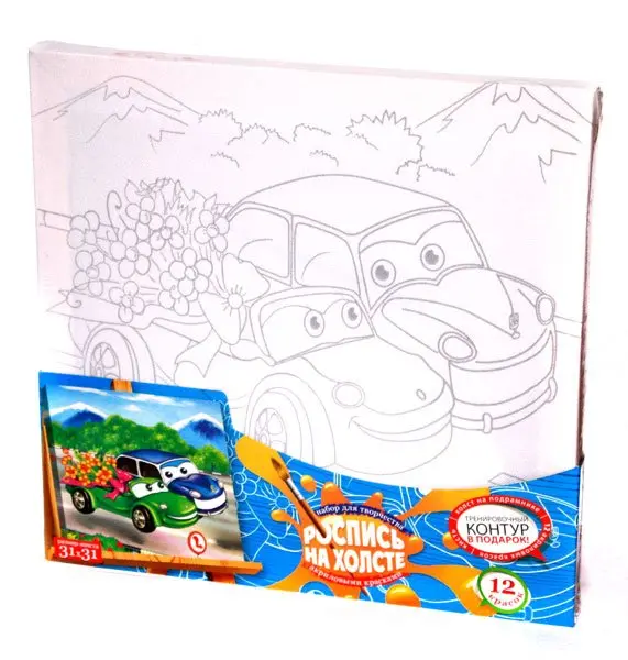 Набір для дитячої творчості Danko Toys "Розпис на полотні" розмір полотна 31 х 31 см РХ-05-01...10 — фото 2