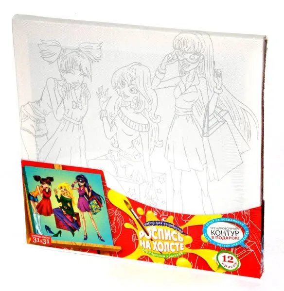 Набір для дитячої творчості Danko Toys "Розпис на полотні" розмір полотна 31 х 31 см РХ-05-01...10 — фото 4