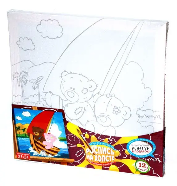 Набір для дитячої творчості Danko Toys "Розпис на полотні" розмір полотна 31 х 31 см РХ-05-01...10 — фото 6
