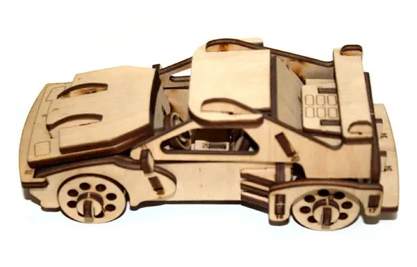 Конструктор 3D Trydeshka Збірна модель Феррарі серія Автомобілі, 17 х 8 х 6 см, 53 деталі, 6+ 3DA-001 — фото 2