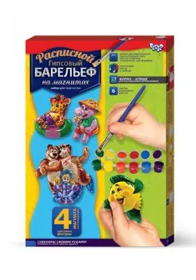 Набор для творчества Danko Toys "Барельеф" гипсовый, на магнитах, малый 8+, ассорти РГБ-02-01...12 — фото 2