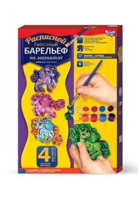 Набор для творчества Danko Toys "Барельеф" гипсовый, на магнитах, малый 8+, ассорти РГБ-02-01...12 — фото 3