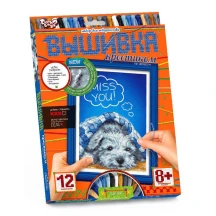 Набір творчості Danko Toys Вишивка хрестиком за номерами, асорті VK-01-03,05,09,10 — фото 2