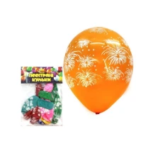 Повітряні кульки TIKI 12" кольорові "Салют", 10 штук в упаковці ТК-53448