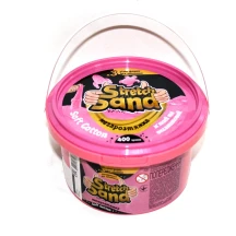 Слайм Danko Toys "Stretch Sand", мега розтяжка, 400 г, пластикове відерце, колір асорті STS-02-01U