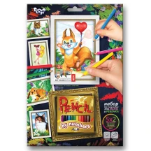 Набір креативної творчості Danko Toys "Pencil by numbers", олівці, 12 кольорів PBN-01-01...10 — фото 7