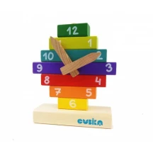 Конструктор дитячий Cubika "Годинник", дерево Levenya 14354