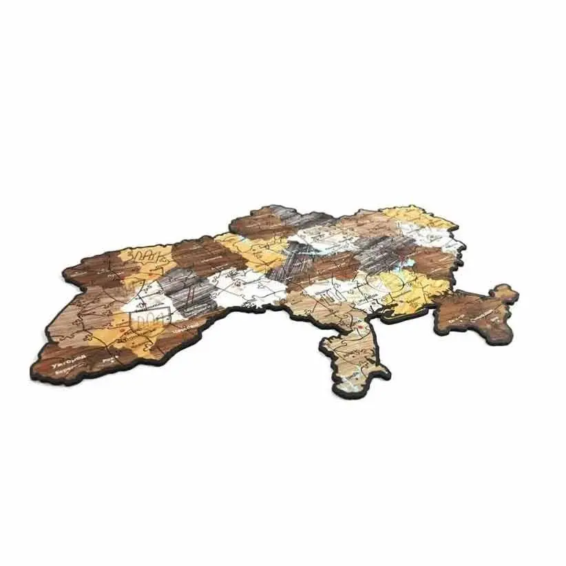 Фігурний дерев'яний пазл PuzzleOK "Карта України" А4 PuzA4-01220 — фото 2
