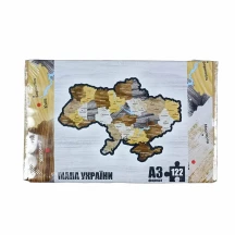 Фігурний дерев'яний пазл PuzzleOK "Карта України" А4 PuzA4-01220 — фото 3