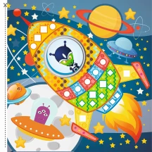 Книжка Апельсин "Мозаїка 3D", Випуск №2, 20 х 20 см, 6 аркушів, 320 наліпок, скоба АЦ-03 — фото 4