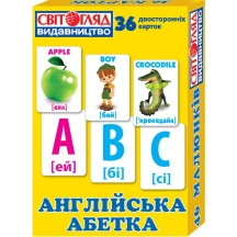 Мини - коробочки Ranok "Английский алфавит", 36 двусторонних карточек 13106047А
