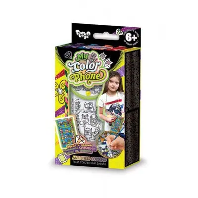 Набір творчості Danko Toys "My Color Phone" 6 кольорів, чехол-розмальовка 6+ СОР-01-01,02,03,,,06 — фото 2