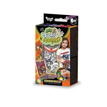 Набір творчості Danko Toys "My Color Phone" 6 кольорів, чехол-розмальовка 6+ СОР-01-01,02,03,,,06 — фото 6