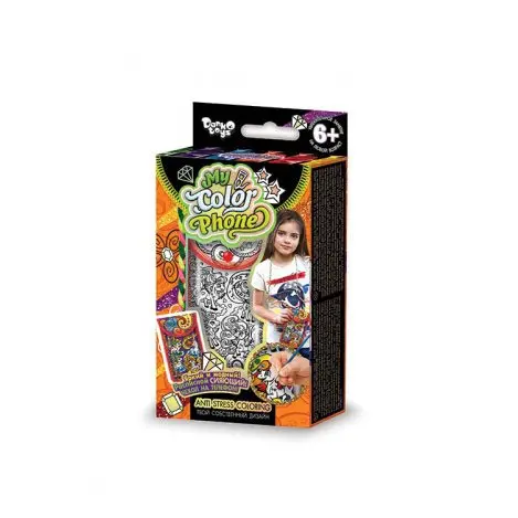 Набір творчості Danko Toys "My Color Phone" 6 кольорів, чехол-розмальовка 6+ СОР-01-01,02,03,,,06 — фото 7