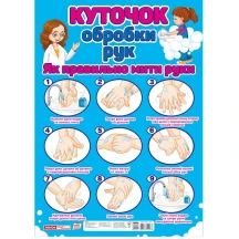 Плакат Ranok "Куточок обробки рук" НУШ 13104203У