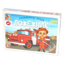 Розвиваючі пазли Boni Toys "Пожежник" 6 елементів, 3 + 0400