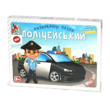 Розвиваючі пазли Boni Toys "Поліцейський" 6 елементів, 3 + 0417