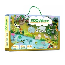 Гра навчальна Умняшка "Zoo Абетка" з багаторазовими наліпками 4+ КП-005