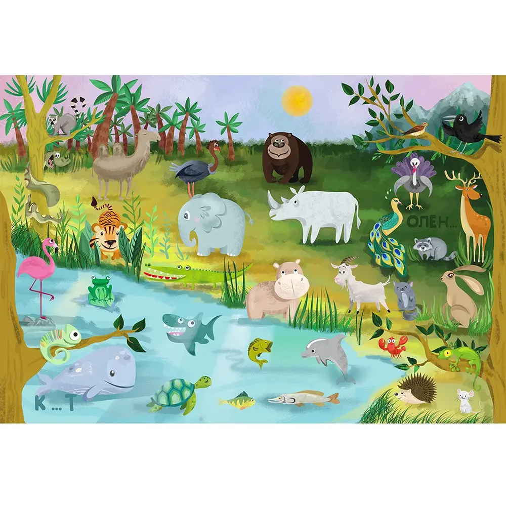 Гра навчальна Умняшка "Zoo Абетка" з багаторазовими наліпками 4+ КП-005 — фото 4