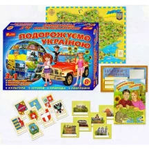 Настольная игра "Путешествуем по Украине" 3 в 1 Ranok 8+ 12120011У