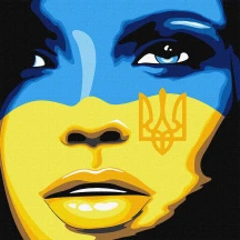 Картина по номерах Ідейка 40 х 40 см "Вільна Україна", полотно, акрилові фарби, пензлики КНО4865