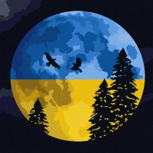 Картина по номерах Ідейка 40 х 40 см "Під вільним небом", полотно, акрилові фарби, пензлики КНО5050