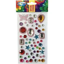 Наклейки Centrum "Crystal stickers" сердечка великіі, пластик, асорті 88071