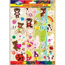 Наклейки Centrum "Stickers for decoration" 5 штук, паперові, асорті 80499