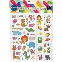 Наклейки Centrum "Stickers for decoration" 19 х 10 см, 3 аркуші, обємні, асорті 80731-4, 89728,9 — фото 4