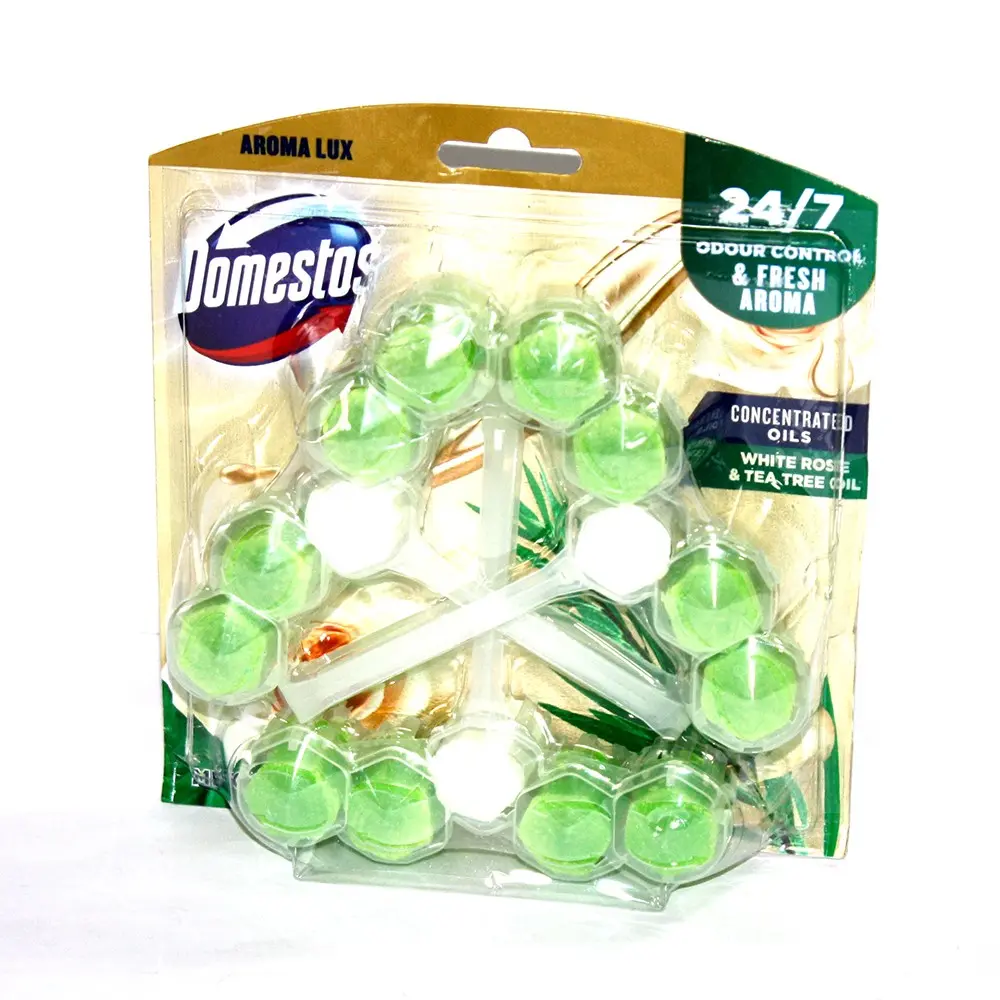 Блок для унітазу Domestos 3 штуки х 55 г, асорті 450.61.046,47,80,81 — фото 2