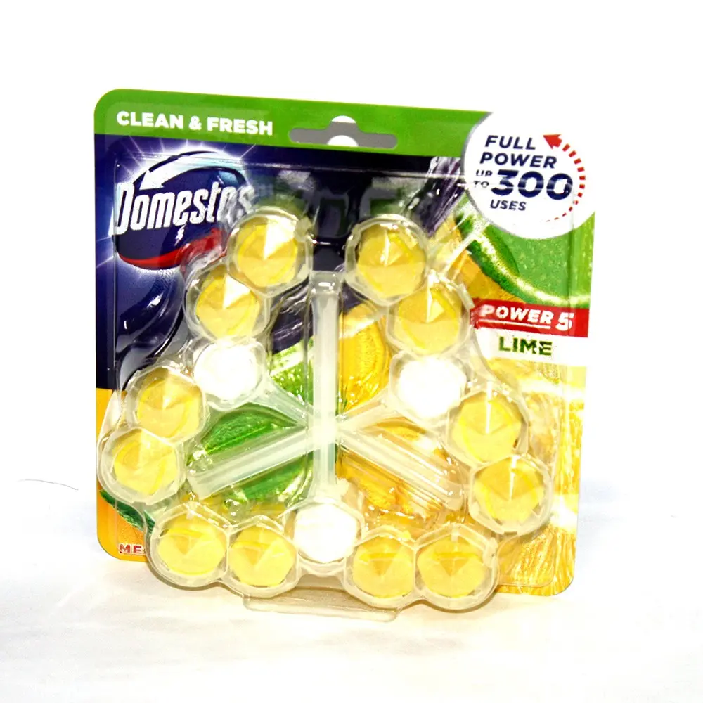 Блок для унітазу Domestos 3 штуки х 55 г, асорті 450.61.046,47,80,81 — фото 3