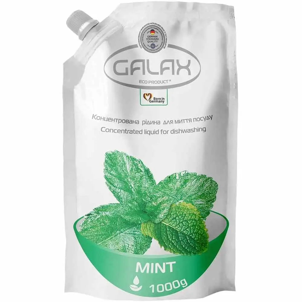 Рідина для миття посуду Galax концентрована 1000 г, дойпак — фото 2