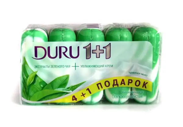 Мило туалетне DURU 1+1, 4 штуки по 80 г, асорті — фото 3