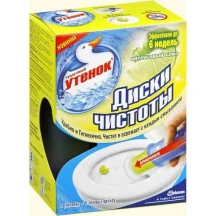 Диски чистоти Туалетный УТЕНОК 38 г, 6 дисків, змінний дозатор, асорті 629110(41) — фото 3